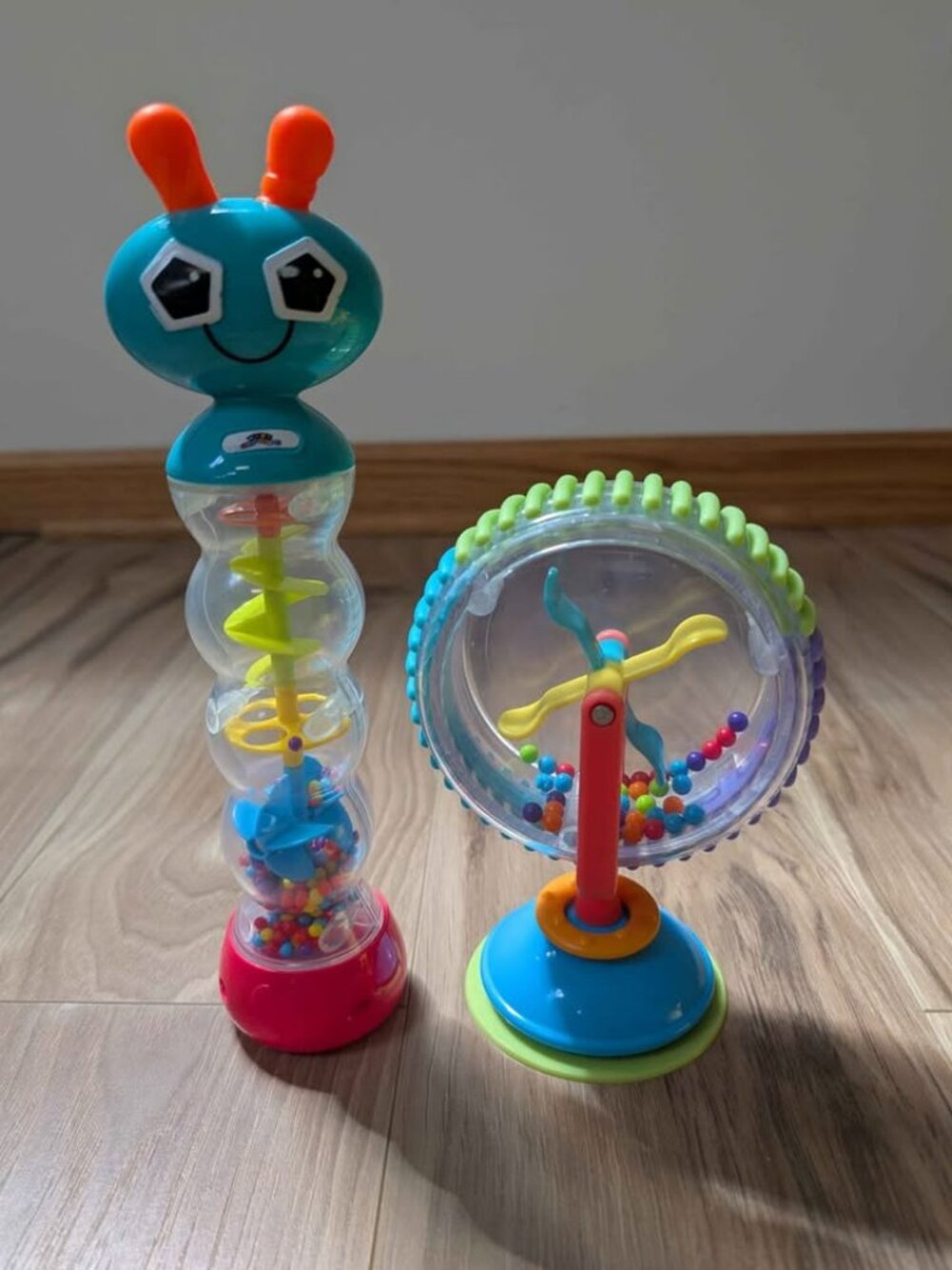 Pair of Baby Toddler Travel Sensory Toys - Colorful, Visual, Auditory, Textures